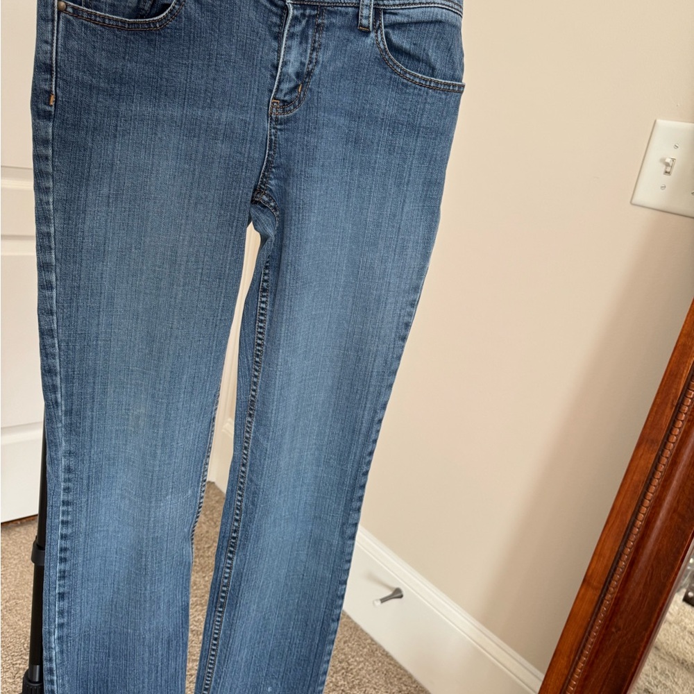 CAbi Women's Straight Leg Blue Jeans